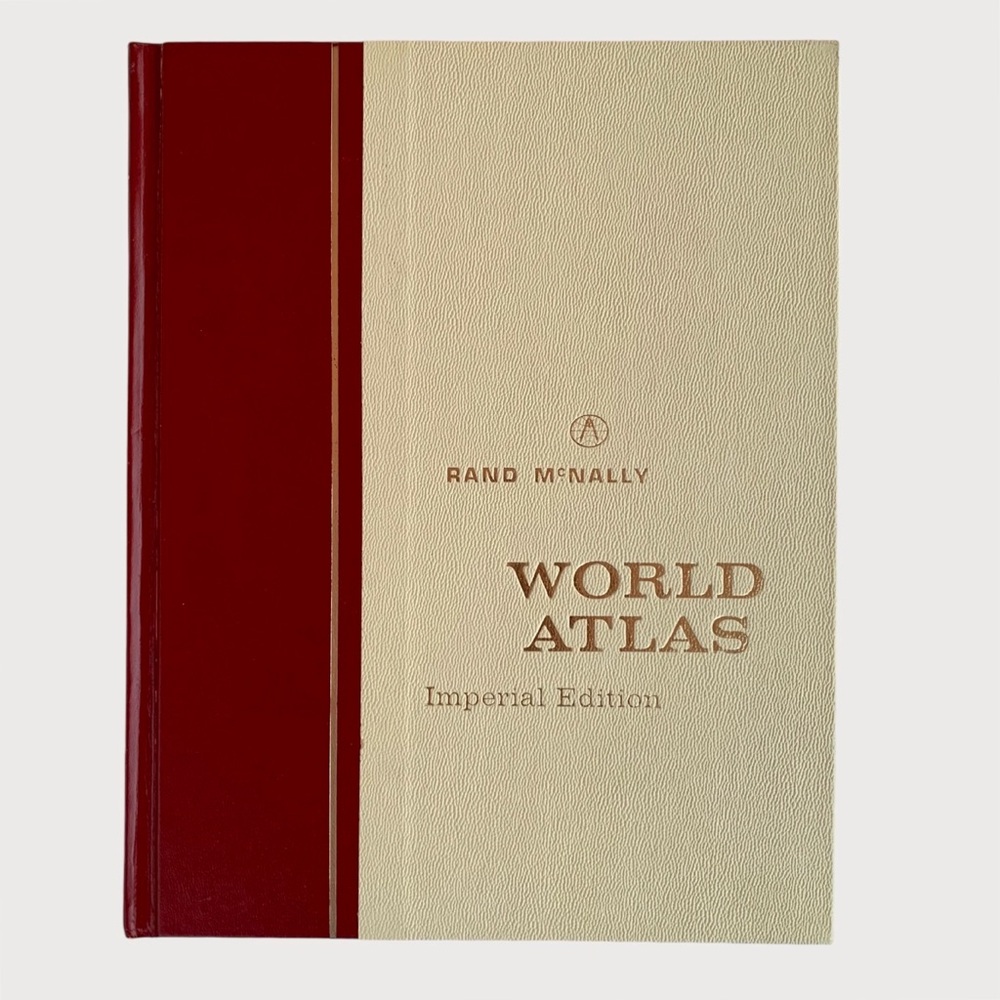 Rand McNally World Atlas, Imperial Edition 1968 Hard Cover Book